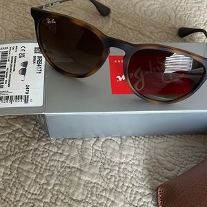 Women’s Erika Ray Bans - new never worn with case and box and cleaning cloth